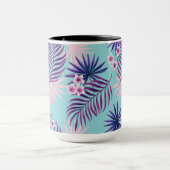 Tropische Blätter und Blume 2 Tasse (Zentrum)