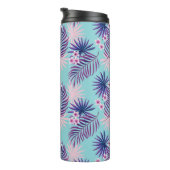 Tropische Blätter und Blume 2 Thermosbecher (Nach rechts gedreht)