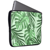 Tropische Blätter und Blume, Aquarellmuster. Laptopschutzhülle (Vorne Rechts)
