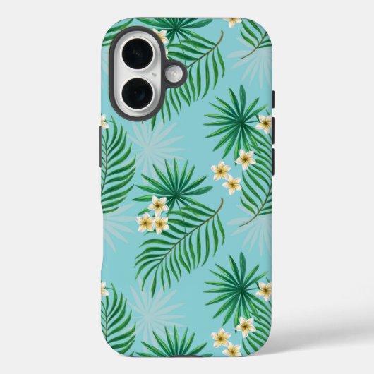 Tropische Blätter und Blume Case-Mate iPhone Hülle (Rückseite)