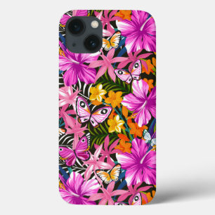 Tropische Blätter und Blume Case-Mate iPhone Hülle
