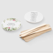 Tropische Blätter und Blume Fächer (Non-assembled)