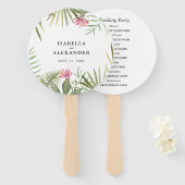 Tropische Blätter und Blume Fächer (Vorne und Hinten)