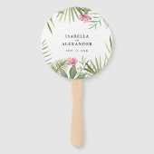 Tropische Blätter und Blume Fächer (Vorderseite)