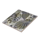 Tropische Blätter und Blume. Fliese (Seite)