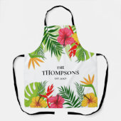 Tropische Blätter und Blume mit benutzerdefinierte Schürze (Vorderseite)