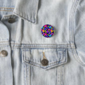 Tropische Blätter und Blume Muster-23857 Button (Beispiel)