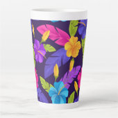 Tropische Blätter und Blume Muster-23857 Milchtasse (Vorderseite)