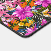 Tropische Blätter und Blume Schreibtischunterlage (Ecke)