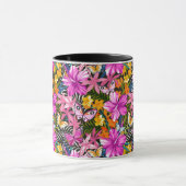 Tropische Blätter und Blume Tasse (Zentrum)