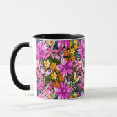 Tropische Blätter und Blume Tasse (Links)