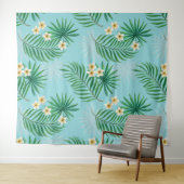 Tropische Blätter und Blume Wandteppich (Beispiel (Horizontal))