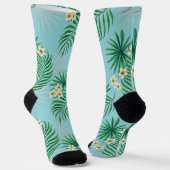 Tropische Blätter und Blumen Socken (Gewinkelt)
