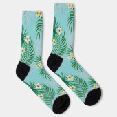 Tropische Blätter und Blumen Socken (Rechts)