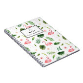 Tropische Blätter und Flamingo Custom Notizblock (Rechte Seite)
