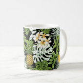 Tropische Blätter und Früchte nahtlos Kaffeetasse (VorderseiteRechts)