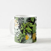 Tropische Blätter und Früchte nahtlos Kaffeetasse (Vorderseite Links)