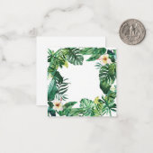 Tropische Blätter und Hibiskus-Rahmen Mitteilungskarte (Vorderseite/Rückseite Beispiel)