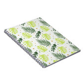 Tropische Blätter und Polka Punkte auf der Textur. Notizblock (Rechte Seite)