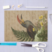Tropische Blätter und Toucan Ephemera Seidenpapier (Handwerk)
