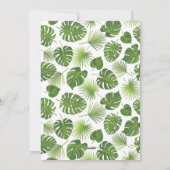 Tropische Blätter Urlaub Foto Frohe Weihnachten (Rückseite)