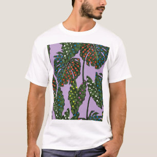 Tropische Blätter: Vintage-Punkte. T-Shirt