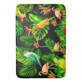 Tropische Blätter Vögel Regenwald Badematte (Vorderseite Vertikal)