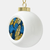 Tropische Blätter von Hand: Nahtlos Keramik Kugel-Ornament (Rechts)