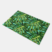 Tropische Blätter vor der Tür Fußmatte (Schrägansicht)