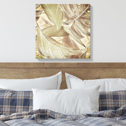 Tropische Blätter Wandkunst Leinwand (Insitu (Schlafzimmer))