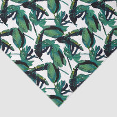 Tropische Blätter Wasserfarbenfoliendekoupage Seidenpapier (Ausschnitt)