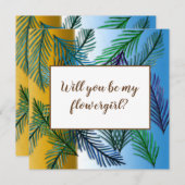 Tropische Blätter, Werden Sie meine Blumenkarten s Dankeskarte (Vorne/Hinten)
