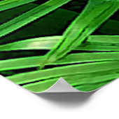 Tropische Blätter, Windmühle, dunkelgrüne Palme Poster (Ecke)