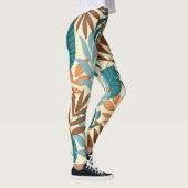 Tropische Blätter - wunderschönes Muster Leggings (Rechts)