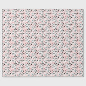 Tropische Blätter Zebras Krawatte-Farbmuster Geschenkpapier (Flach)