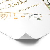 Tropische Blätter zum Hochzeitsschreiben Poster (Ecke)