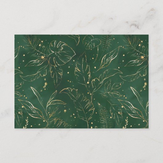 Tropische Blattgold mit QR-Code Begleitkarte (Rückseite)