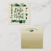Tropische Blattleafe Neuauflage Datum Nacht Mitteilungskarte (Vorne/Hinten)