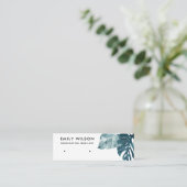TROPISCHE BLAUE MOSTERA FAUNA STUD EARRING DISPLAY MINI VISITENKARTE (Stehend Vorderseite)