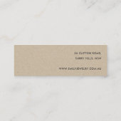 TROPISCHE BLAUE MOSTERA FAUNA STUD EARRING DISPLAY MINI VISITENKARTE (Rückseite)