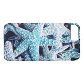 Tropische blaue Starfish Case-Mate iPhone Hülle (Rückseite (Horizontal))