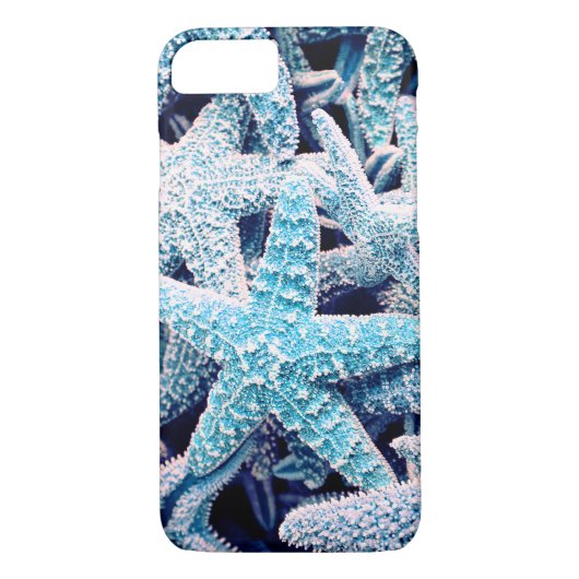 Tropische blaue Starfish Case-Mate iPhone Hülle (Rückseite)