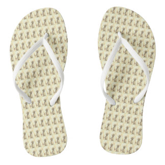 Tropische Bliss: Ananas Print Pair of Flip Flops Badesandalen