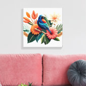 Tropische Bliss: Eine lebendige Fusion der Flora Leinwanddruck (Insitu (Wohnzimmer))