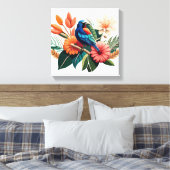 Tropische Bliss: Eine lebendige Fusion der Flora Leinwanddruck (Insitu (Schlafzimmer))