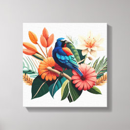 Tropische Bliss: Eine lebendige Fusion der Flora Leinwanddruck