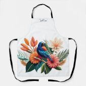 Tropische Bliss: Eine lebendige Fusion der Flora Schürze (Vorderseite)