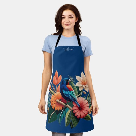 Tropische Bliss: Eine lebendige Fusion der Flora Schürze (Getragen)