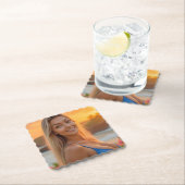 Tropische Bliss: Helenas Küstenkomplex Untersetzer (Vor Ort)