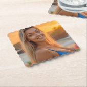 Tropische Bliss: Helenas Küstenkomplex Untersetzer (angewinkelt)